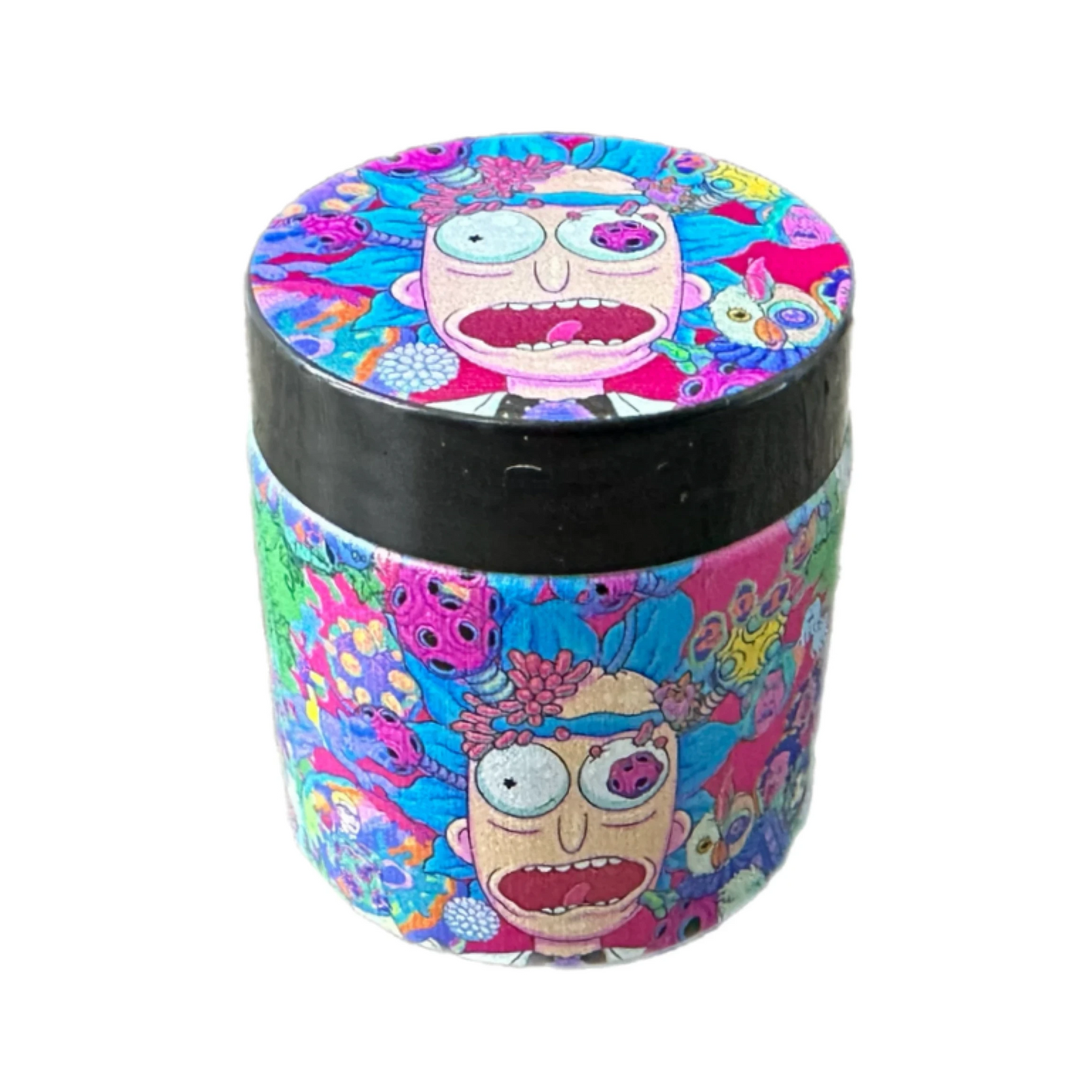 Rick and Morty Psychedelic Small Glass Stash Jar – Airtight Herb Storage
