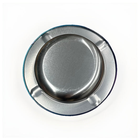 Pink Hair Third Eye Girl Round Metal Ashtray - 5.5”