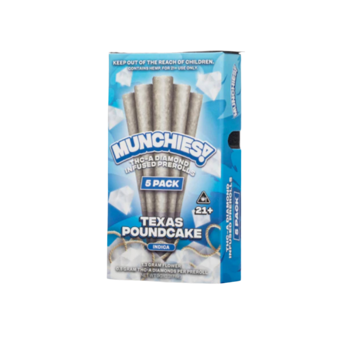 Munchies THC-A Diamond Infused Pre Rolls 5G