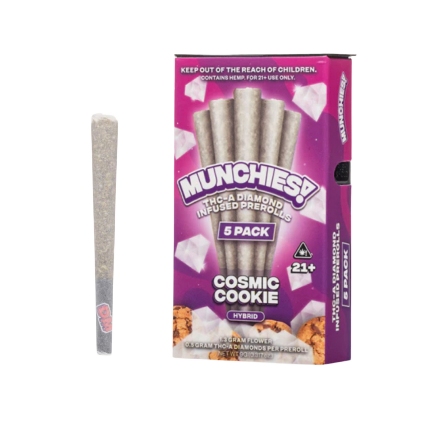 Munchies THC-A Diamond Infused Pre Rolls 5G