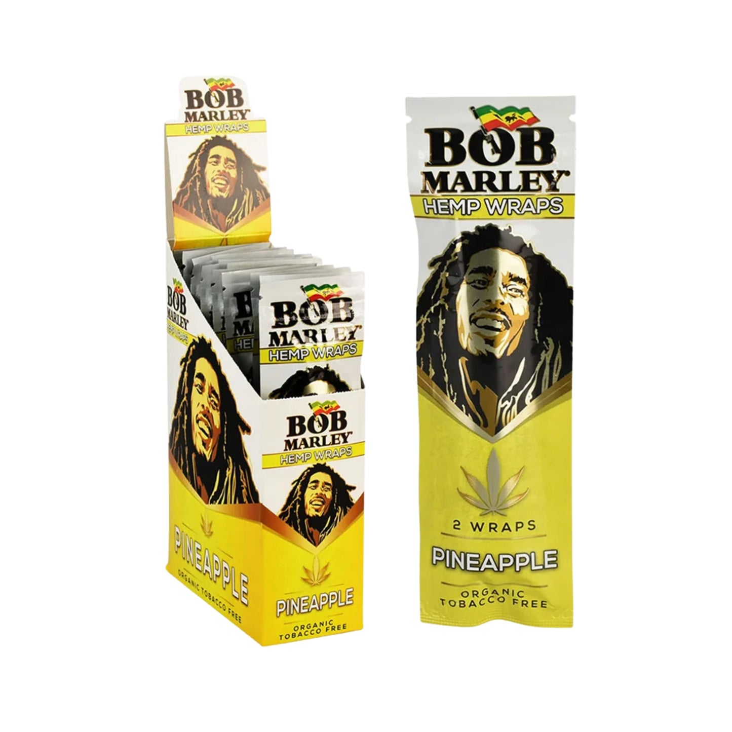 Bob Marley Organic Hemp Wraps Full Box 25ct - Tobacco Free