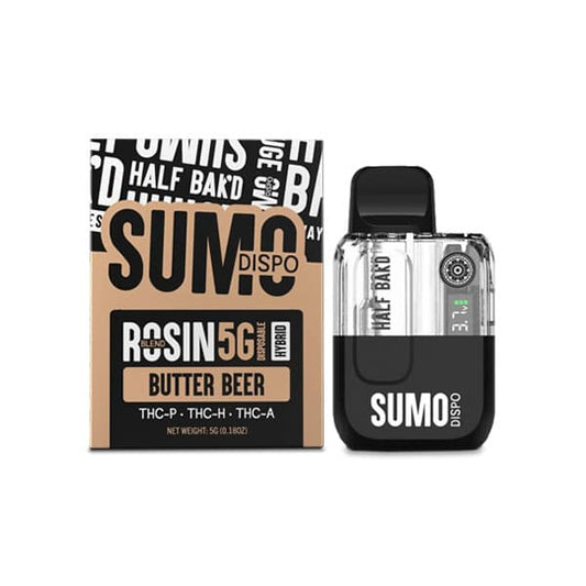 Half Bak’d Sumo Rosin 5G Disposable Vape – 5000mg THCA + THCP + THCH