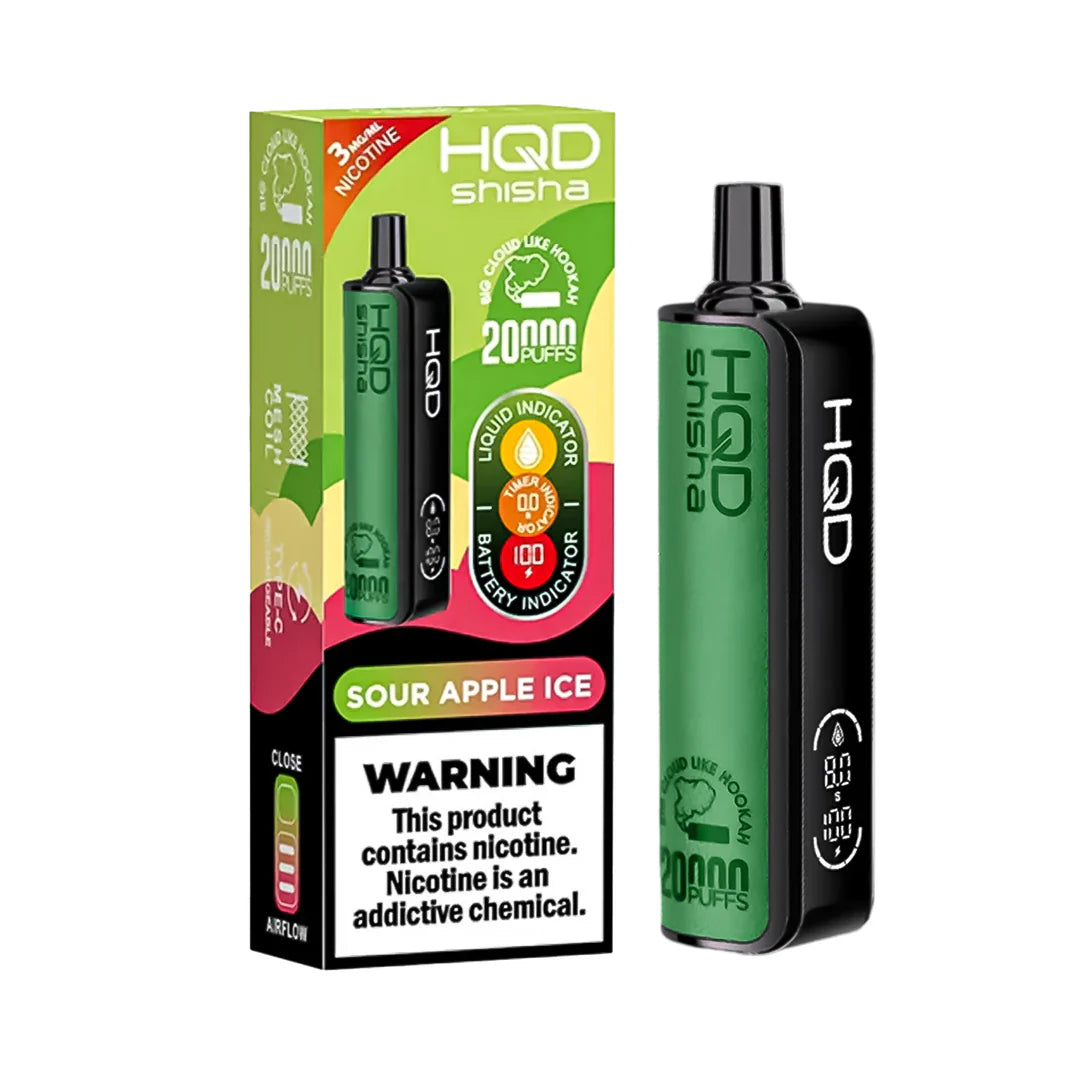 HQD Shisha 20K Disposable Vape 3% – 20,000 Puff Rechargeable DTL Disposable