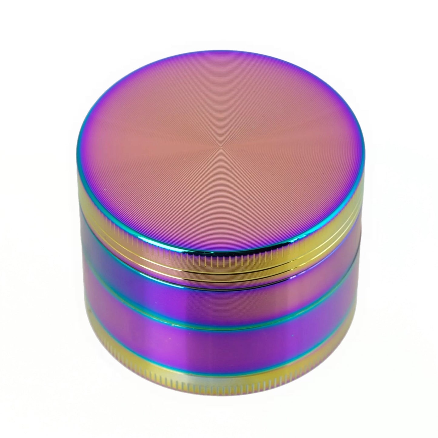 2.5" 4-Layer Metal Tobacco Crusher Hand Muller Smoke Herbal Grinder Rainbow