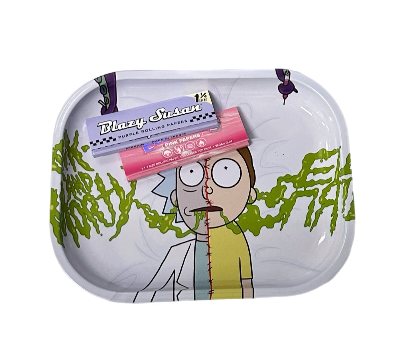 Rick and Morty Rolling Tray – Small 5x7 Metal Tray | Cartoon Design
