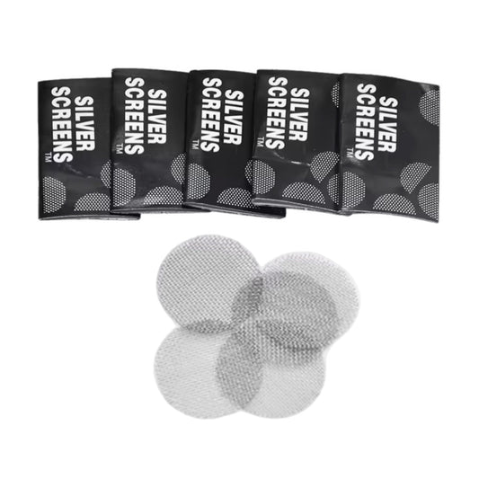 Silver Stainless Steel Pipe Screens – 5 Pack | Premium Tobacco Pipe Mesh Filters