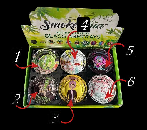 Premium Rick And Morty Cartoon Glass Ashtrays – Heat-Resistant Smoking Ashtray