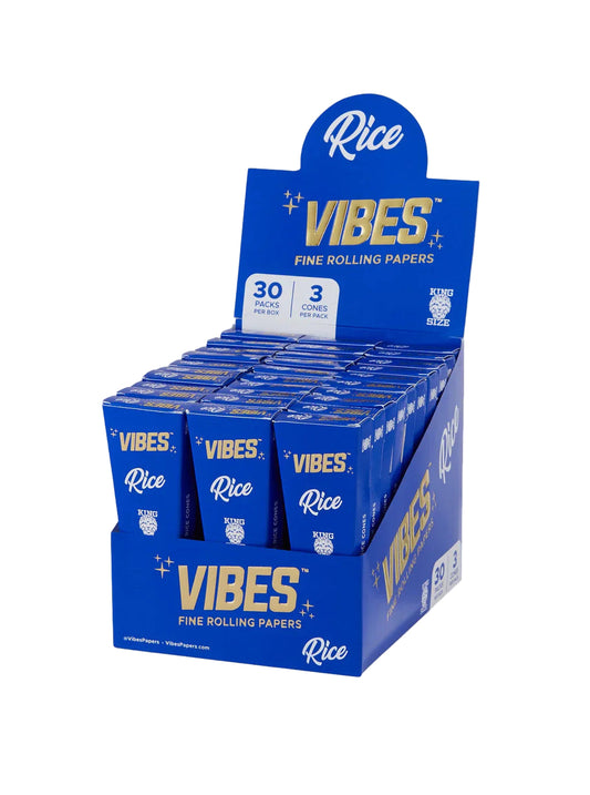 Vibes King Size Pre Rolled Cones - 30 Pack Per Box