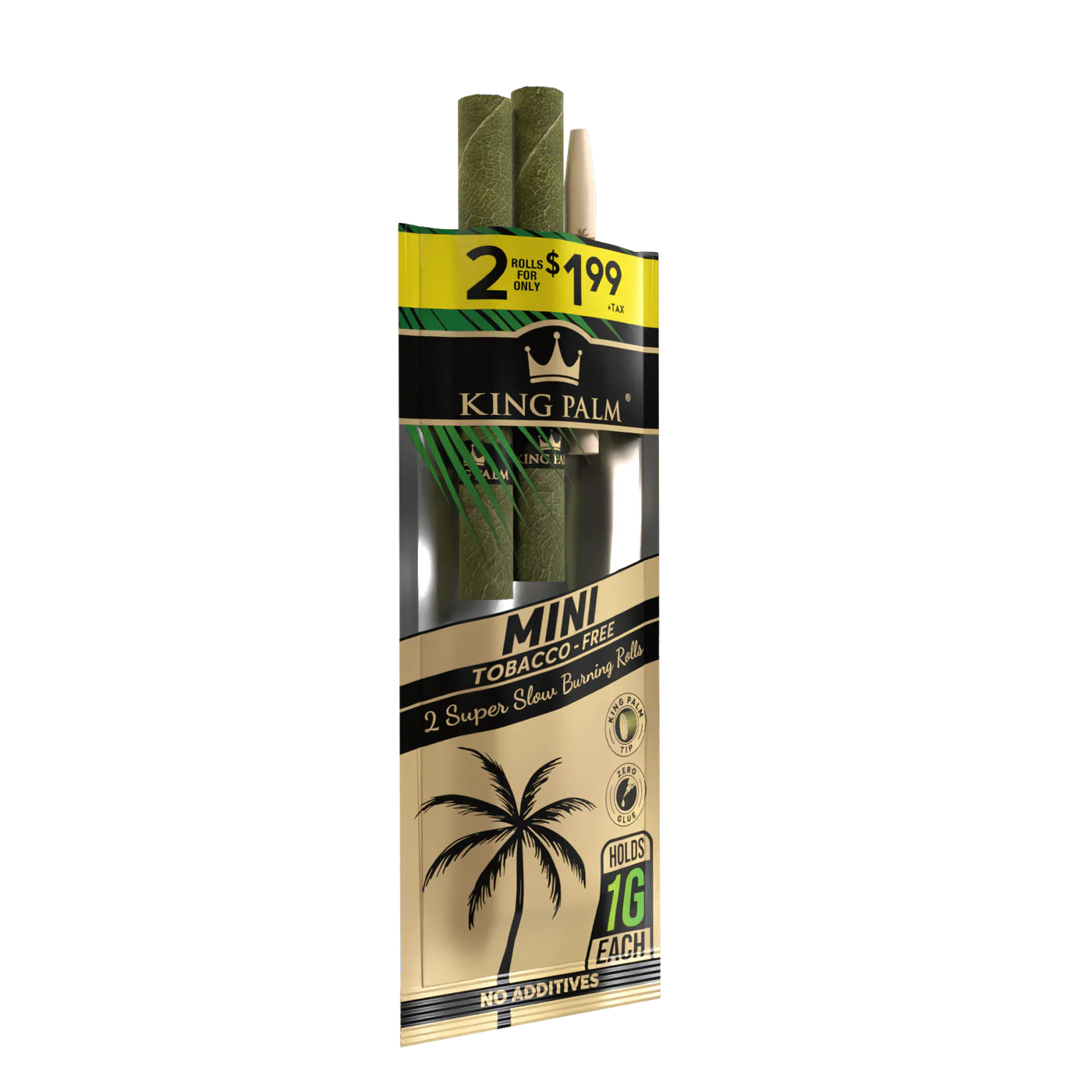King Plam Mini Rollies - 2 Per Pack - Super Slow burning