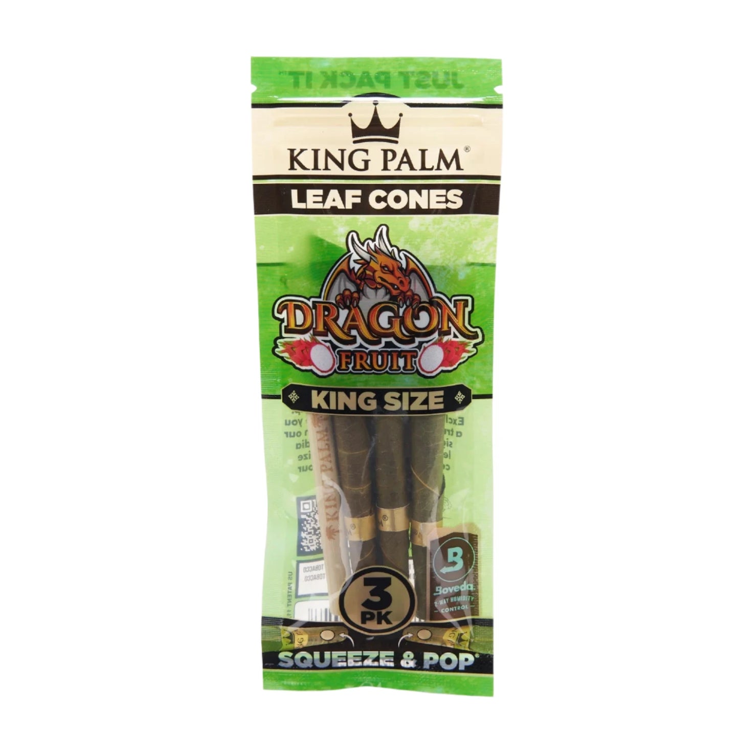 King Palm Flavored 3pk Leaf Cones – King Size - Dragon Fruit