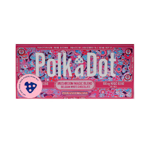PolkaDot Mushroom Chocolate Pink Cheesecake Belgian White Chocolate