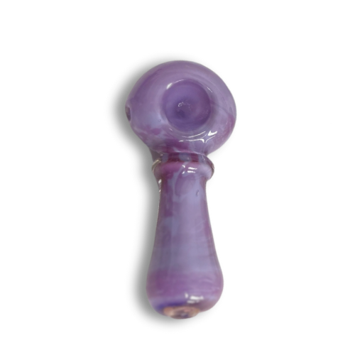 Purple Swirl Glass Spoon Pipe – Cute & Compact Hand Pipe 4"