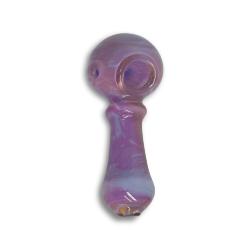 Purple Swirl Glass Spoon Pipe – Cute & Compact Hand Pipe 4"