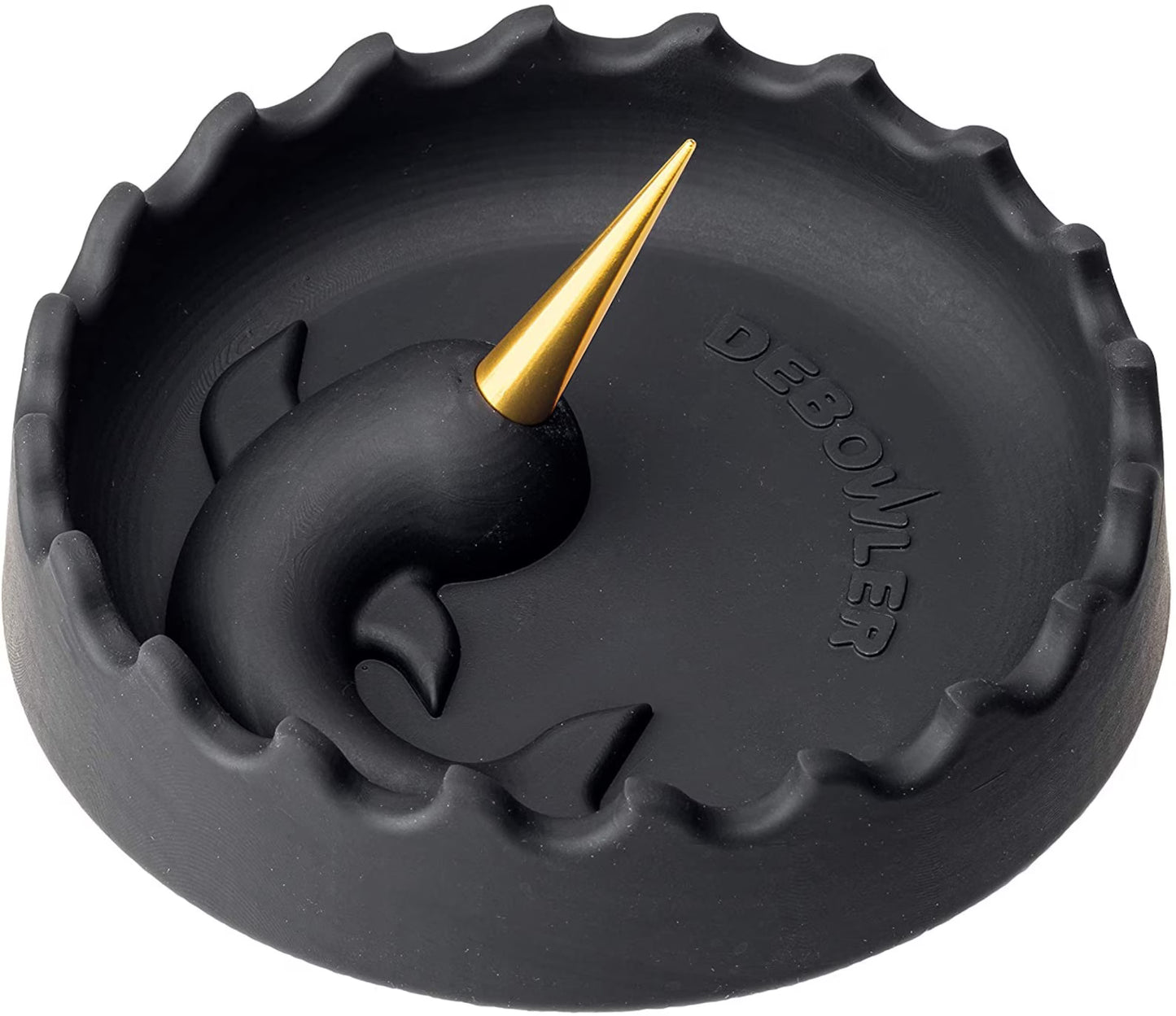 Debowler Narwhal Silicone Spiked Ashtray with Aluminum Poker