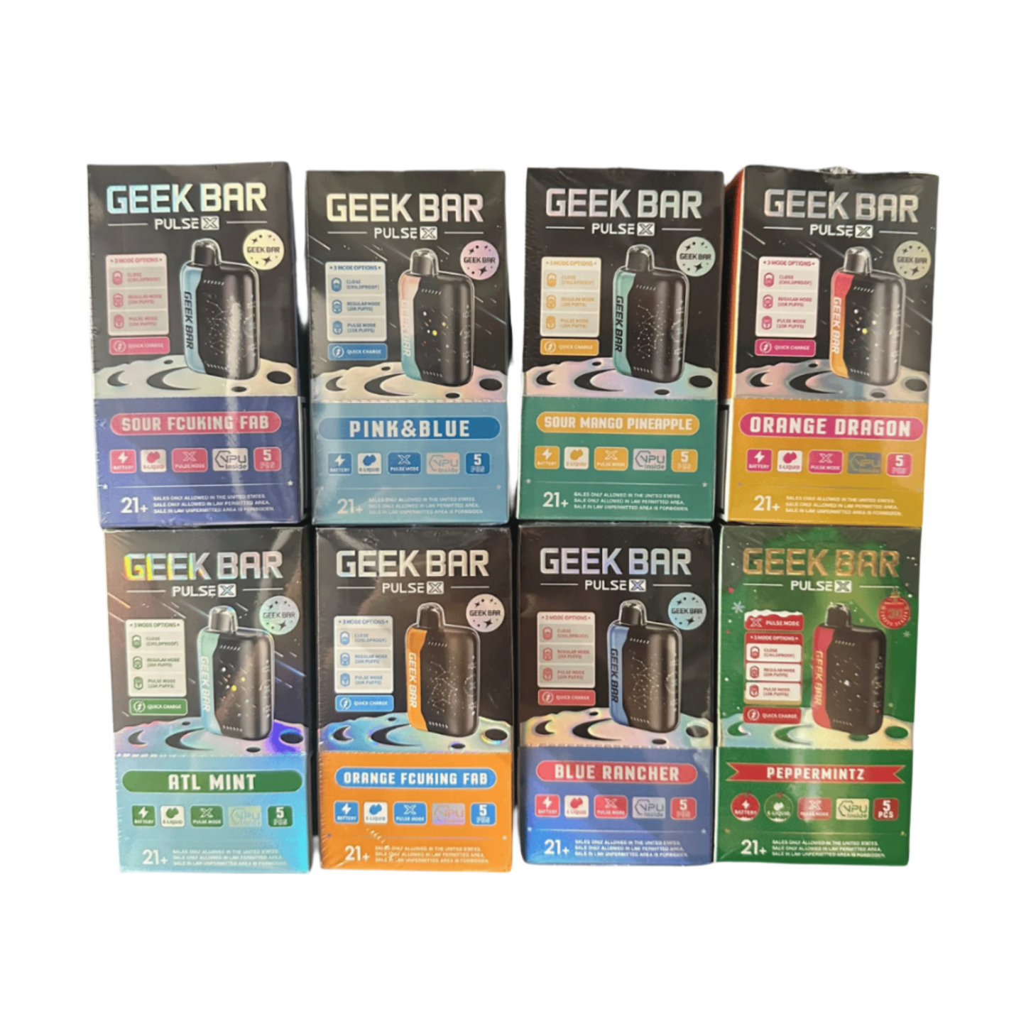 Geek Bar Pulse X Disposable Vape – 25,000 Puffs, 5% Nicotine, Dual Mode, 3D Curved Display