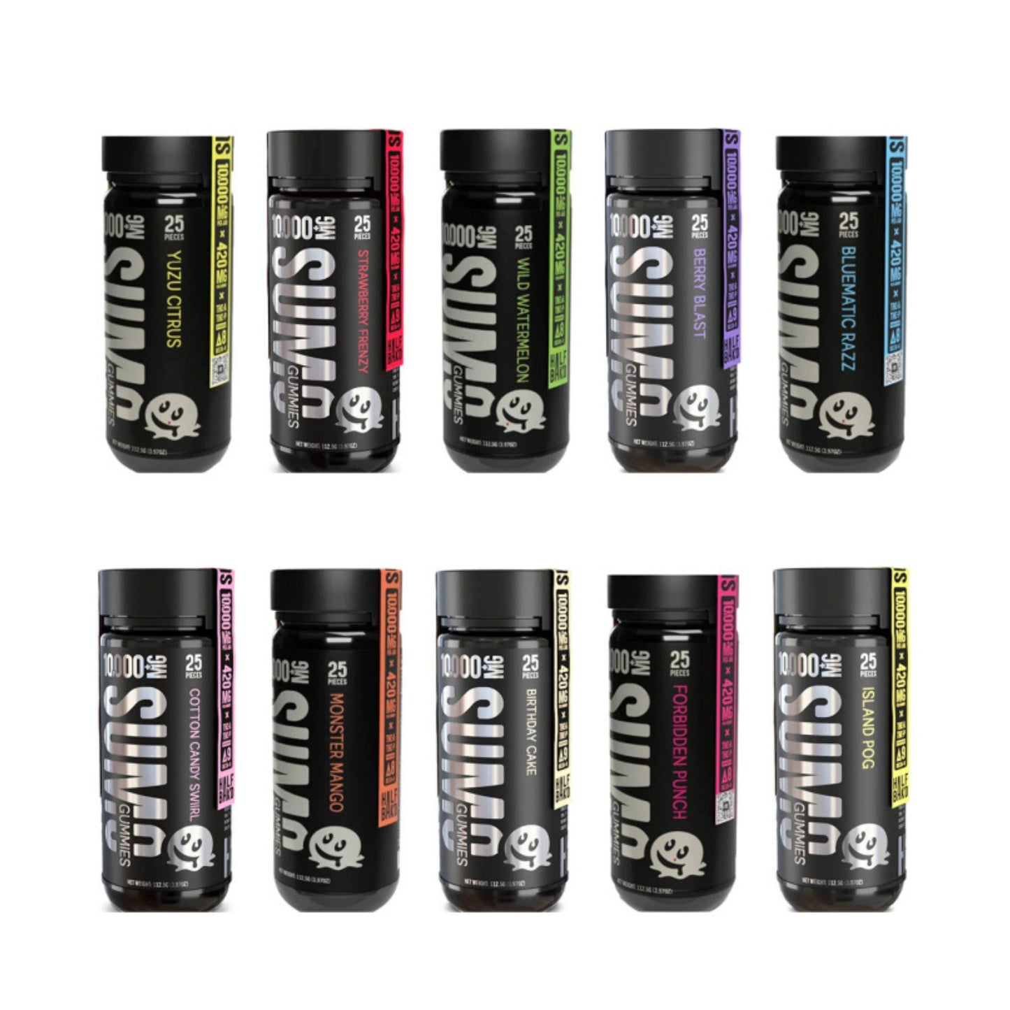 Half Bak’d Sumo Blend of THC-A + THC-P Gummies – 10,000mg