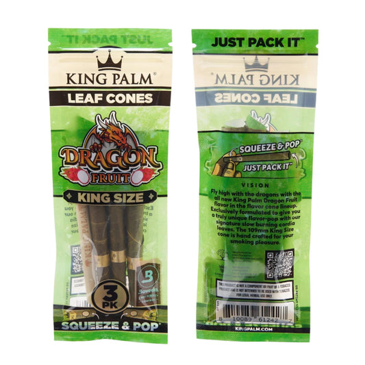 King Palm Flavored 3pk Leaf Cones – King Size - Dragon Fruit