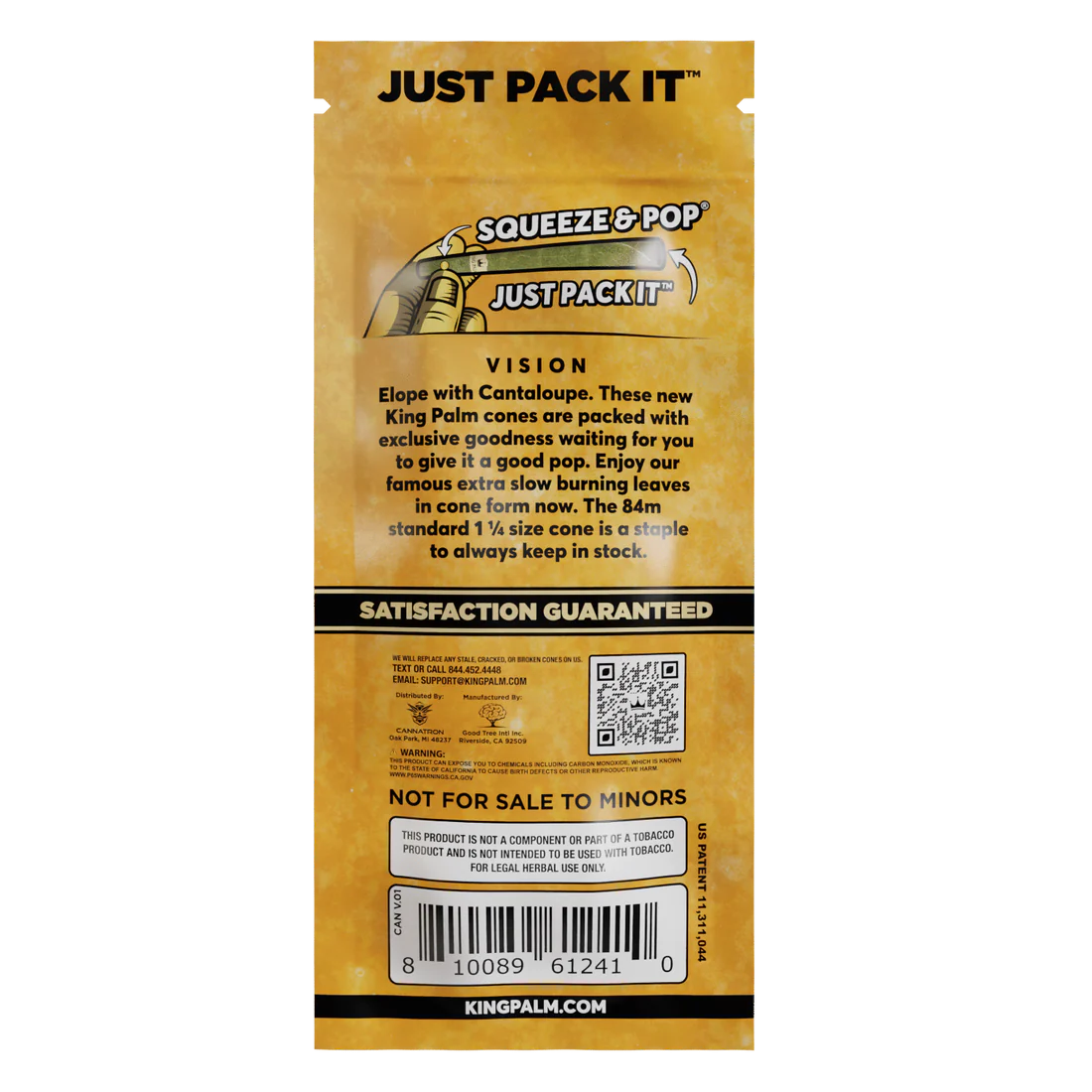King Palm Flavored 3pk Leaf Cones - Canteloupe Melon - 84mm
