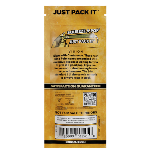 King Palm Flavored 3pk Leaf Cones - Canteloupe Melon - 84mm