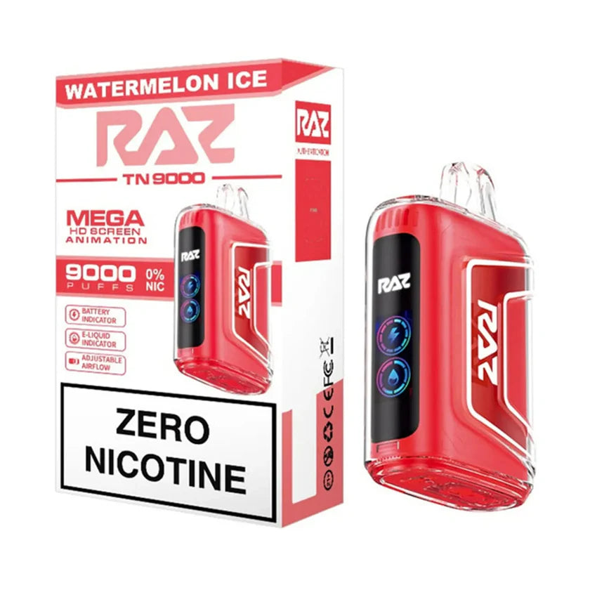 RAZ TN9000 Zero Nicotine Disposable Vape (9000 Puffs | 0% Nicotine)