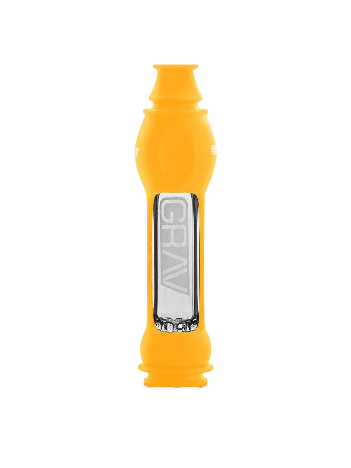 GRAV® 16mm OctoTaster with Silicone Skin – Shockproof One-Hitter | Portable Glass Taster Pipe