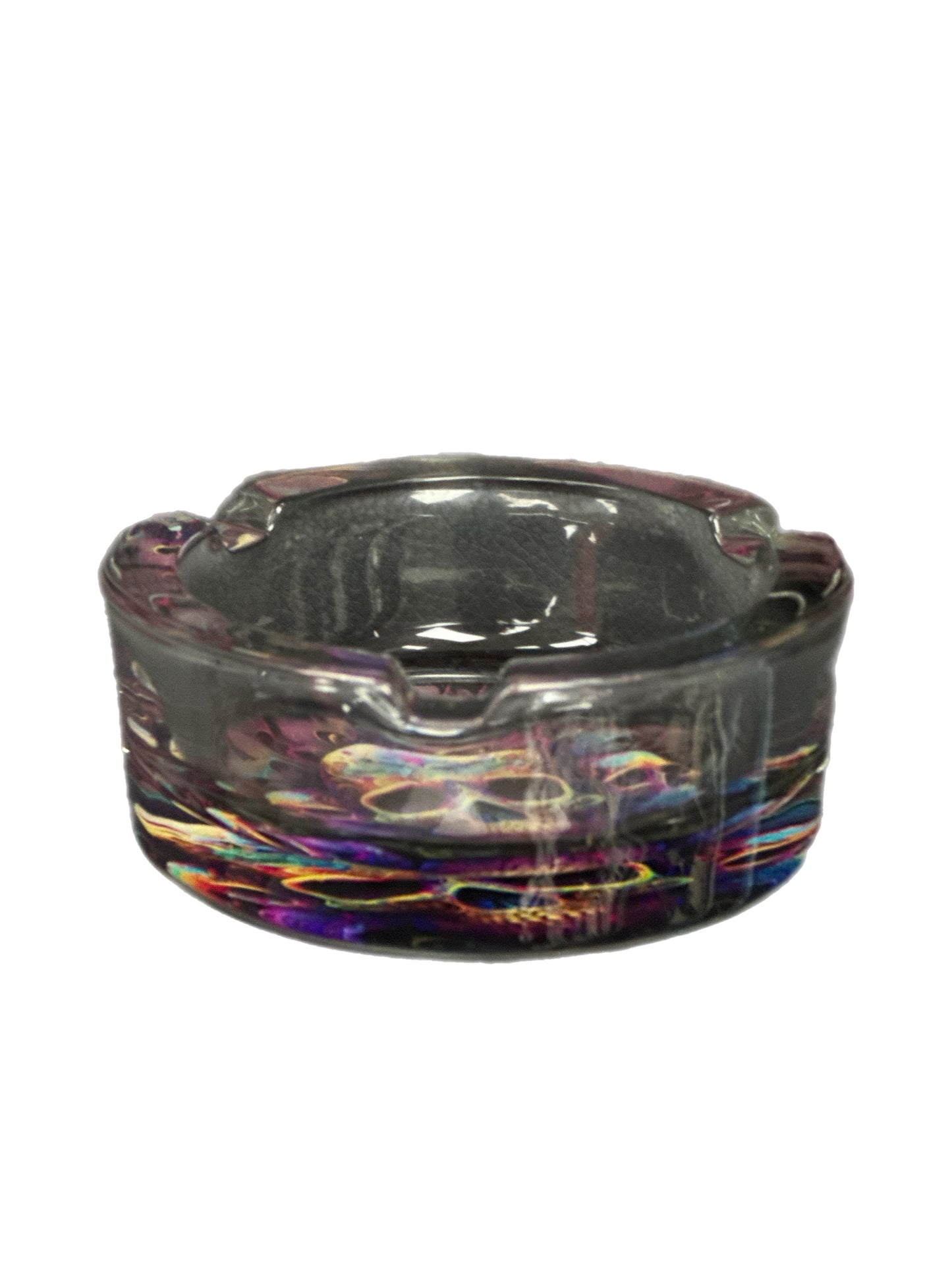 Psychedelic Skull Glass Ashtray