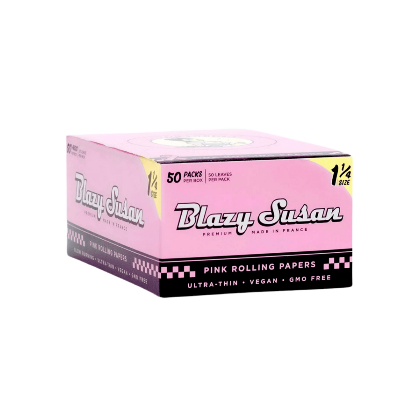 Blazy Susan Pink Rolling Papers – 1 1/4 Size Full Box