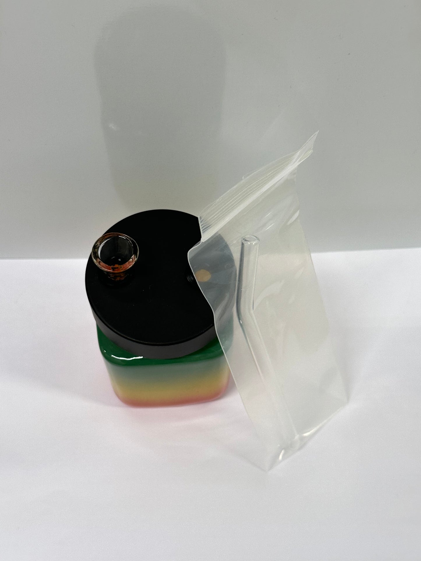 6” Jar Glass Water Pipe – Compact Jar Style Bong with Straw Mouthpiece | Durable Glass