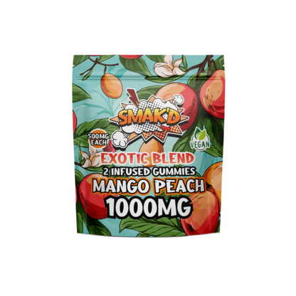 Smak'd Exotic Blend THC Infused Gummies I 1,000mg | 2 PC