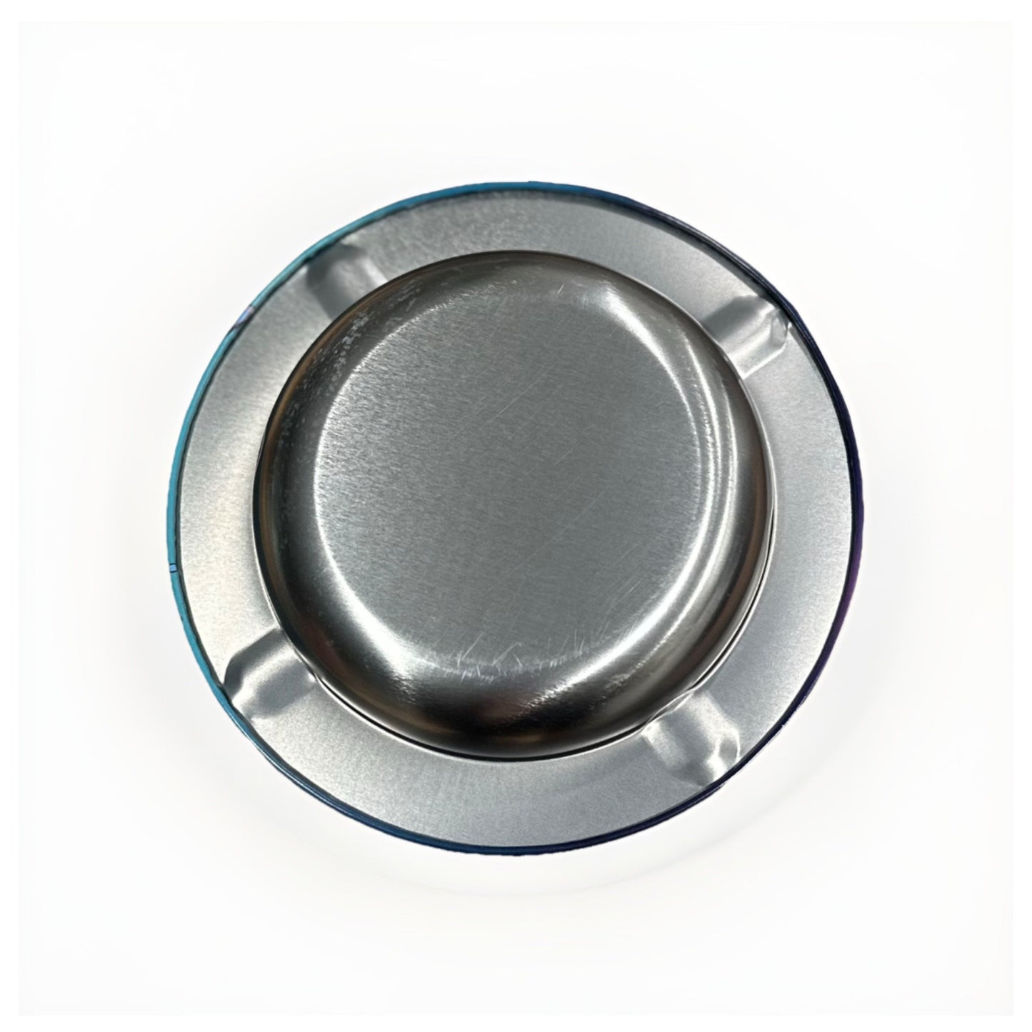 Pink Hair Third Eye Girl Round Metal Ashtray - 5.5”