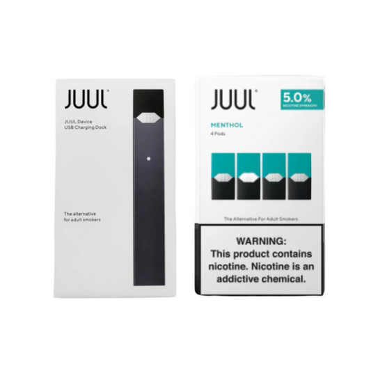 JUUL Device + 1 Pack (4 Pods) Virginia Tobacco | 5% Nicotine