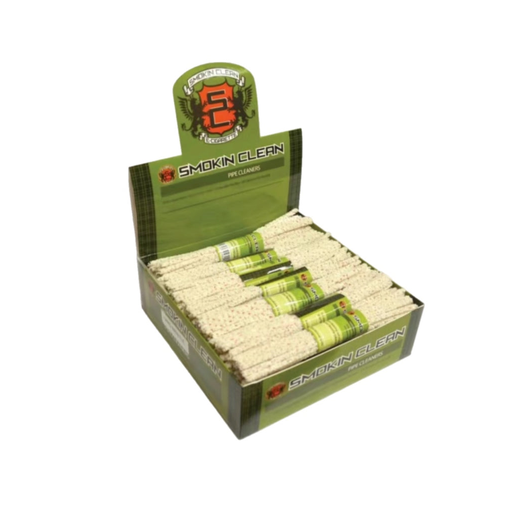 Smokin Clean Hard Bristle Absorbent Cotton Pipe Cleaner Bundle of 24
