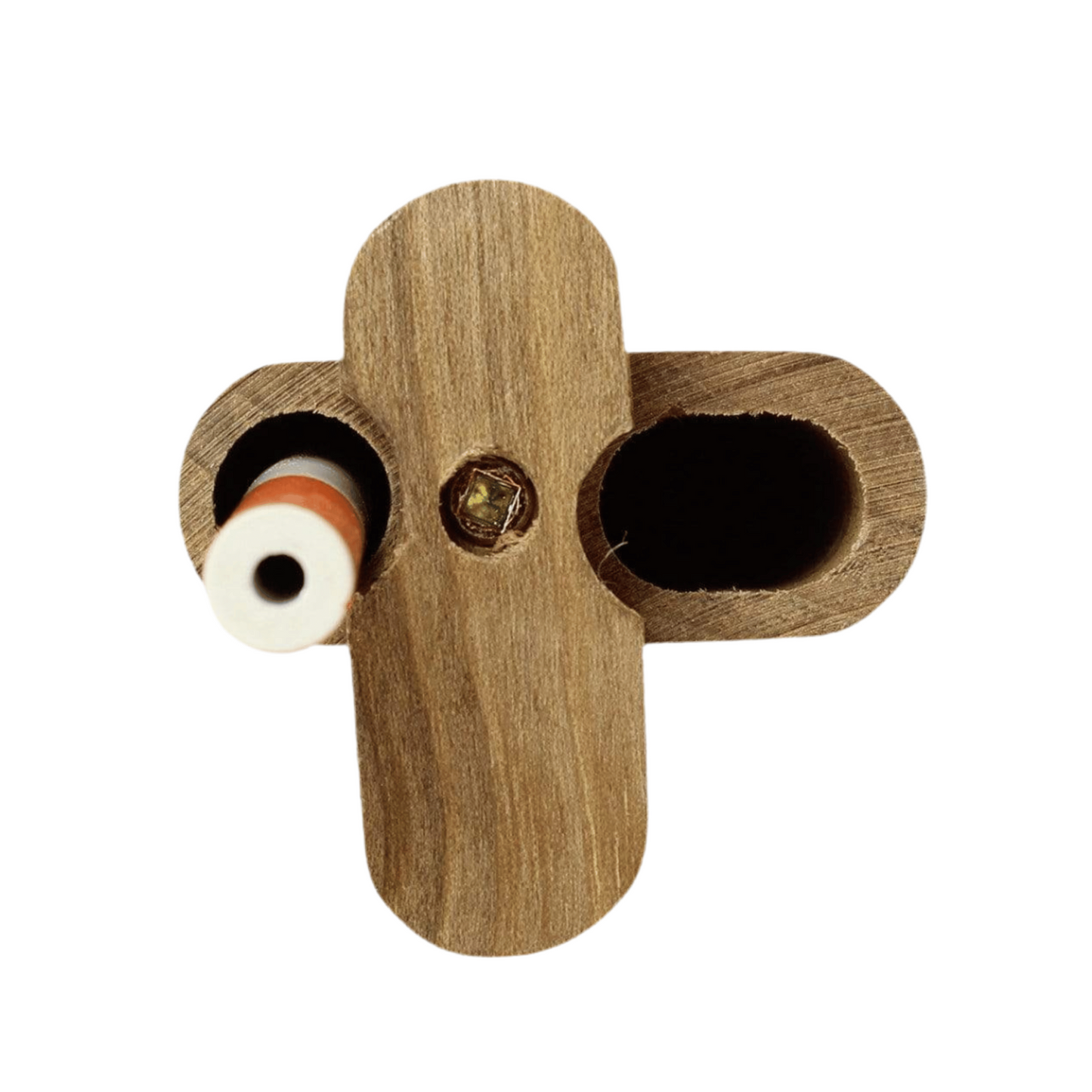 Classic Handmade Dugout | Wood Twist Top | Pop up Metal Bat