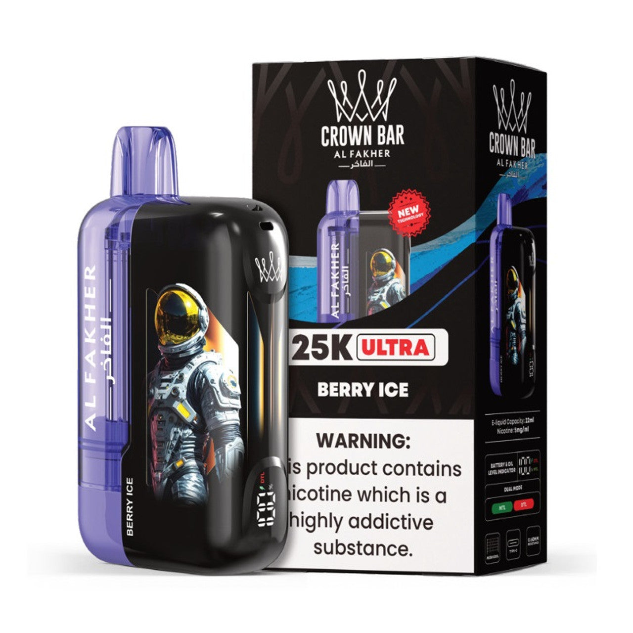 Crown Ultra 25K Disposable by Al Fakher – 25,000 Puffs