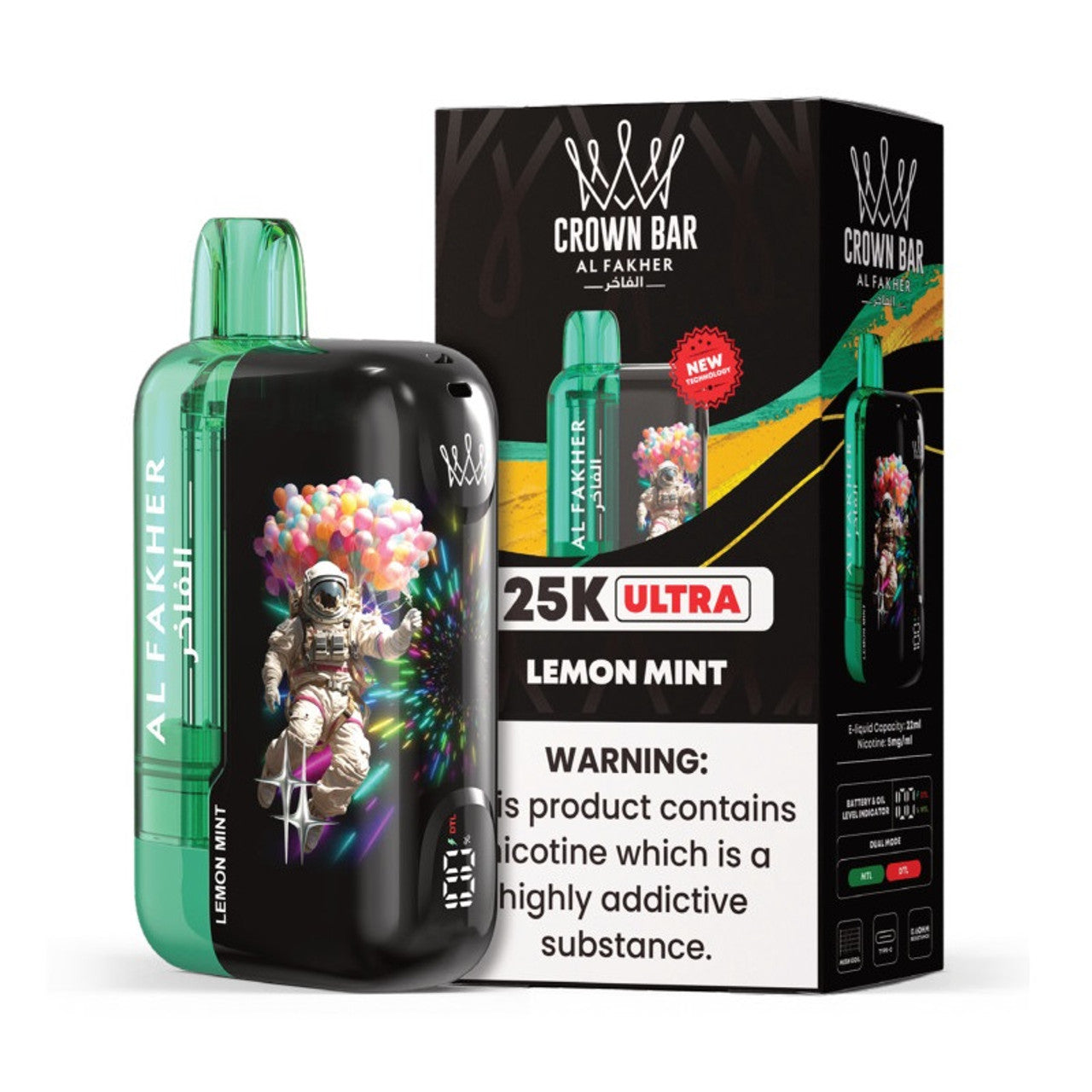 Crown Ultra 25K Disposable by Al Fakher – 25,000 Puffs