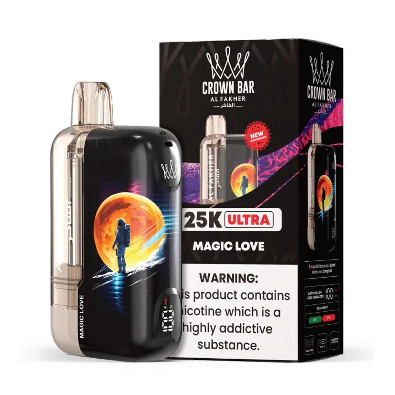 Crown Ultra 25K Disposable by Al Fakher – 25,000 Puffs