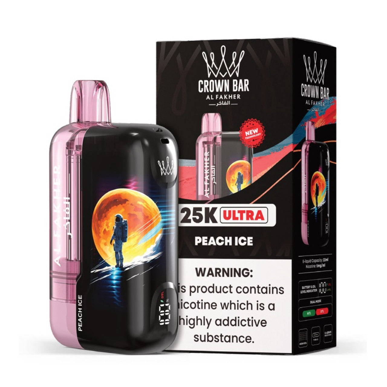 Crown Ultra 25K Disposable by Al Fakher – 25,000 Puffs