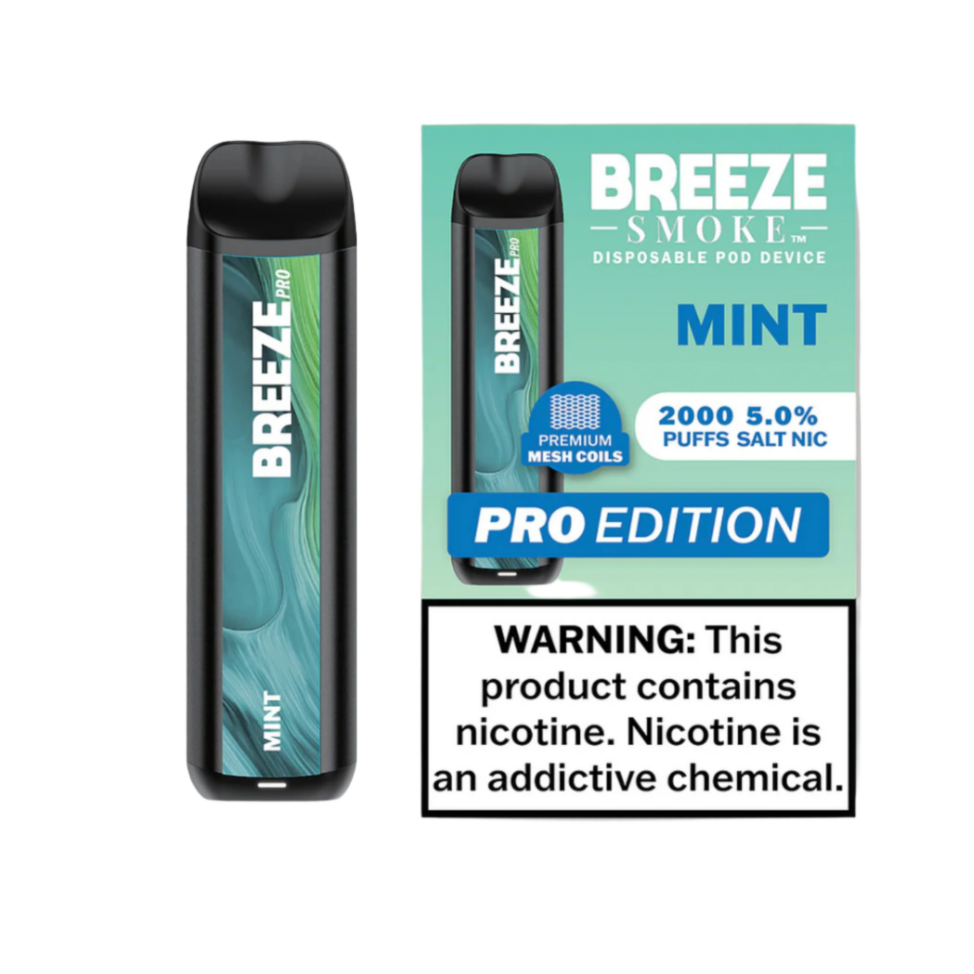 BREEZE Pro Disposable Vape 2000 Puffs | 5% Salt Nic | Long-Lasting V Premium Smoker Outlet LLC BREEZE Pro Disposable Vape 2000 Puffs | 5% Salt Nic | Long-Lasting V Premium Smoker Outlet LLC