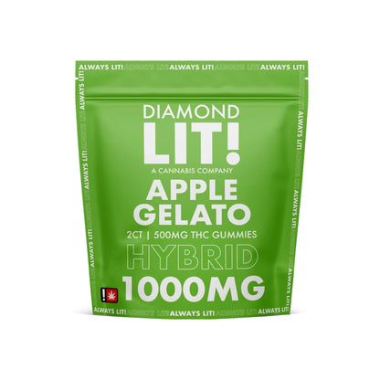 DIAMOND LIT THC Gummies 1000MG - 2CT (500MG Per Gummy) – Ultra-Potent Hemp-Derived Edibles