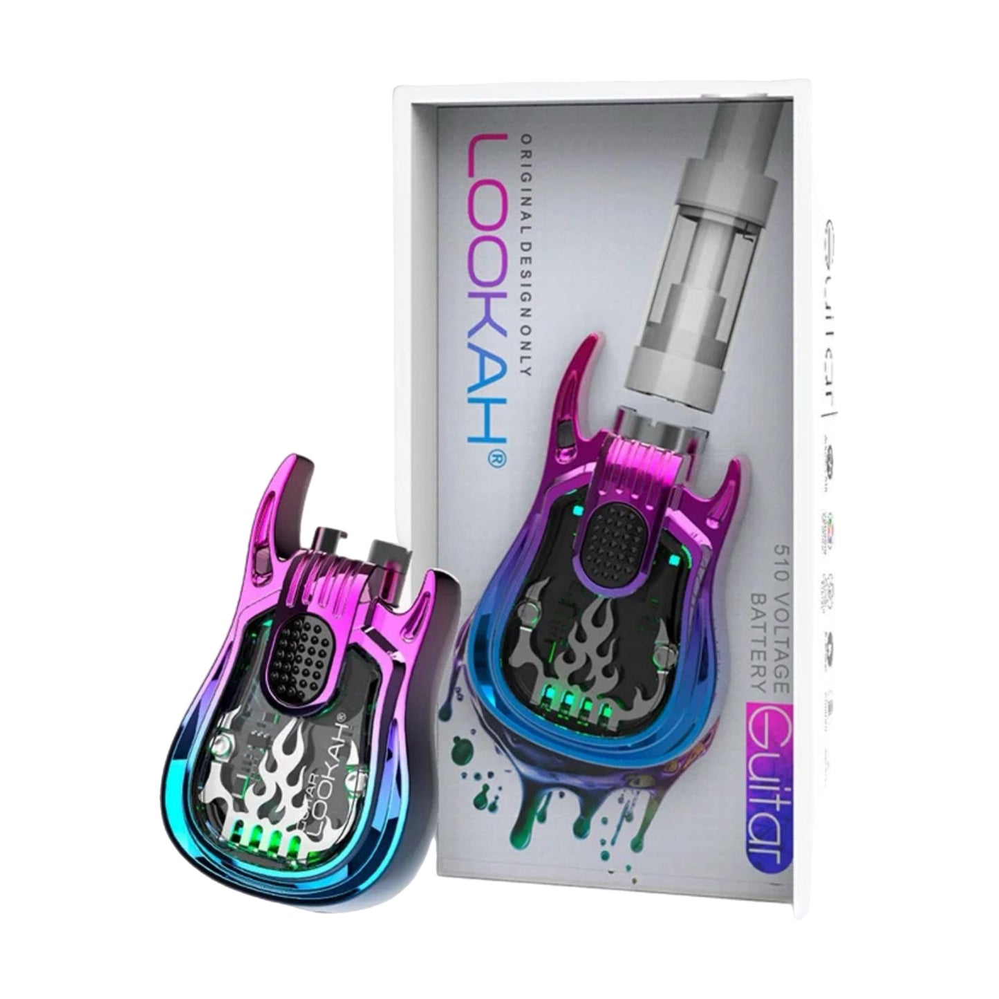 LOOKAH GUITAR 510 THREAD VAPE BATTERY - RAINBOW