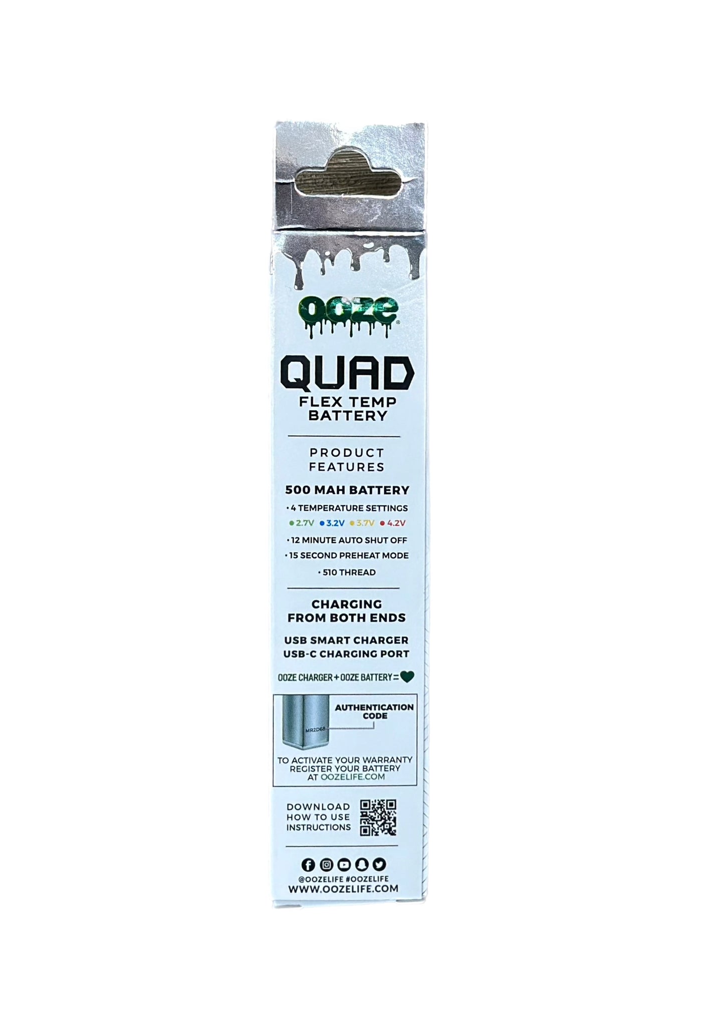 Ooze Smart 510 Thread Vape Pen Battery