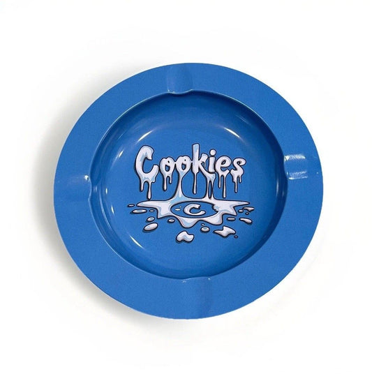 Cookies Blue Ashtray – Premium Metal Round Smoking AshTray
