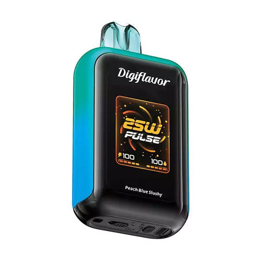 Digiflavor vape device with digital display on a white background