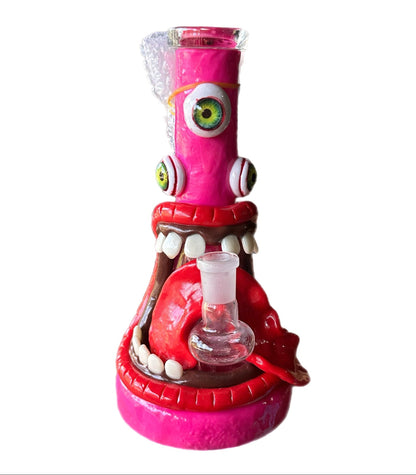 3D Third Eye Monster Glass Bong With Cyclops Design –  Monster Water Pipe Bong W/ Teeth