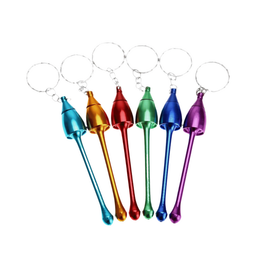 3.5" Metal Tobacco Smoking Pipe Portable Keychain Mushroom Style