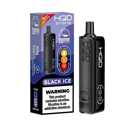 HQD Shisha 20K Disposable Vape 3% – 20,000 Puff Rechargeable DTL Disposable