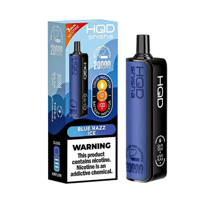 HQD Shisha 20K Disposable Vape 3% – 20,000 Puff Rechargeable DTL Disposable