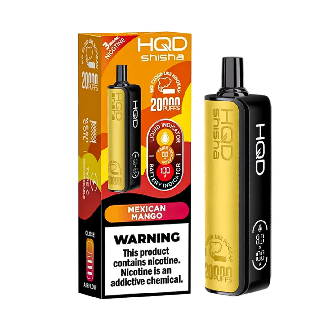 HQD Shisha 20K Disposable Vape 3% – 20,000 Puff Rechargeable DTL Disposable