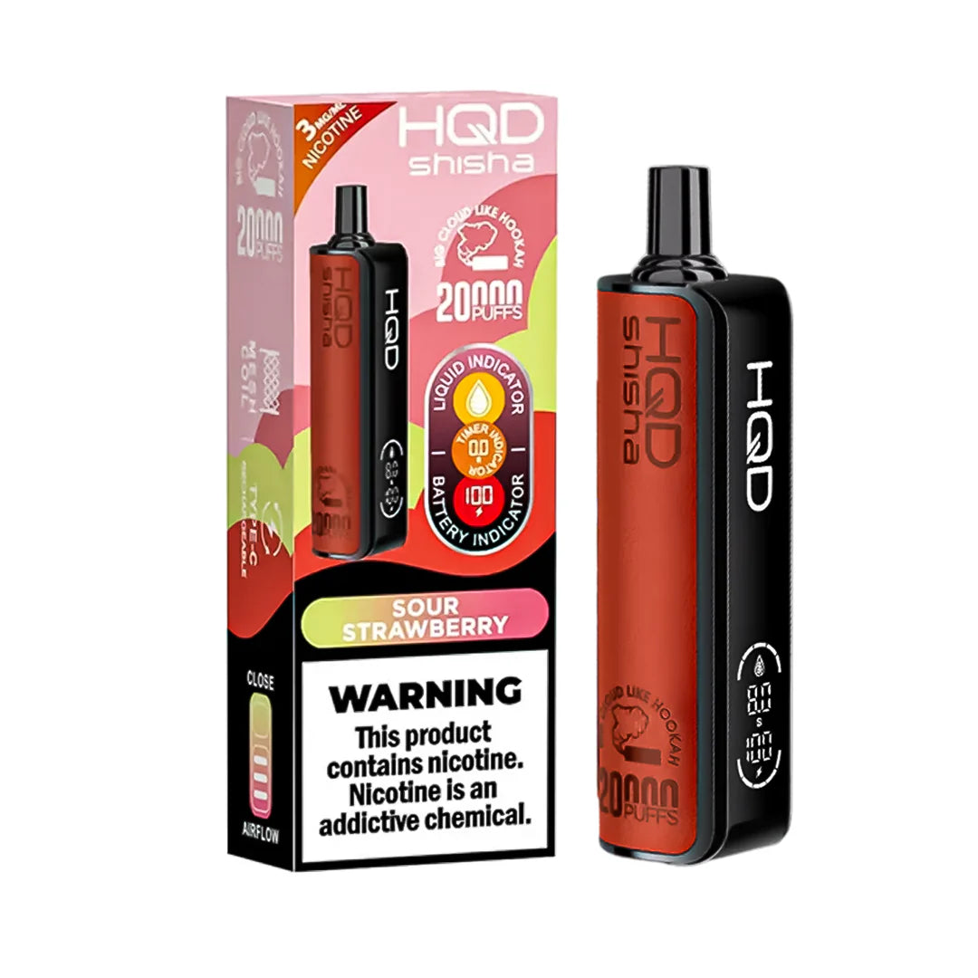 HQD Shisha 20K Disposable Vape 3% – 20,000 Puff Rechargeable DTL Disposable