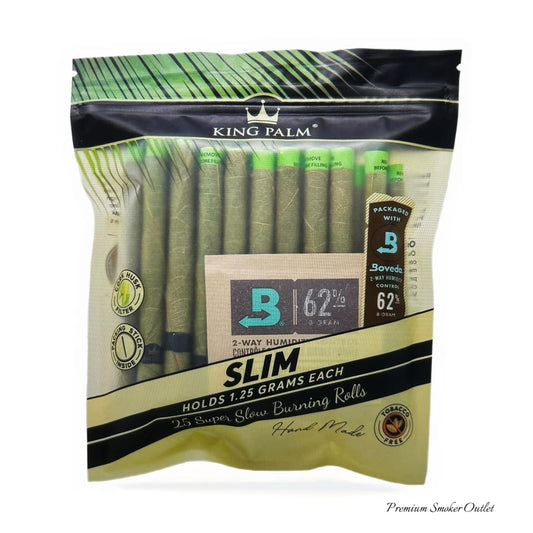 Pack of 25 King Palm slim Cones with Boveda humidity control 